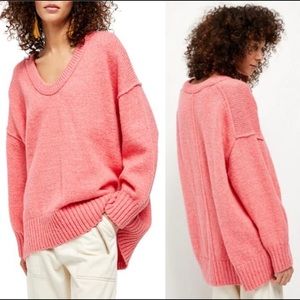 Rare New free people brook side drop shoulder oversized sweater